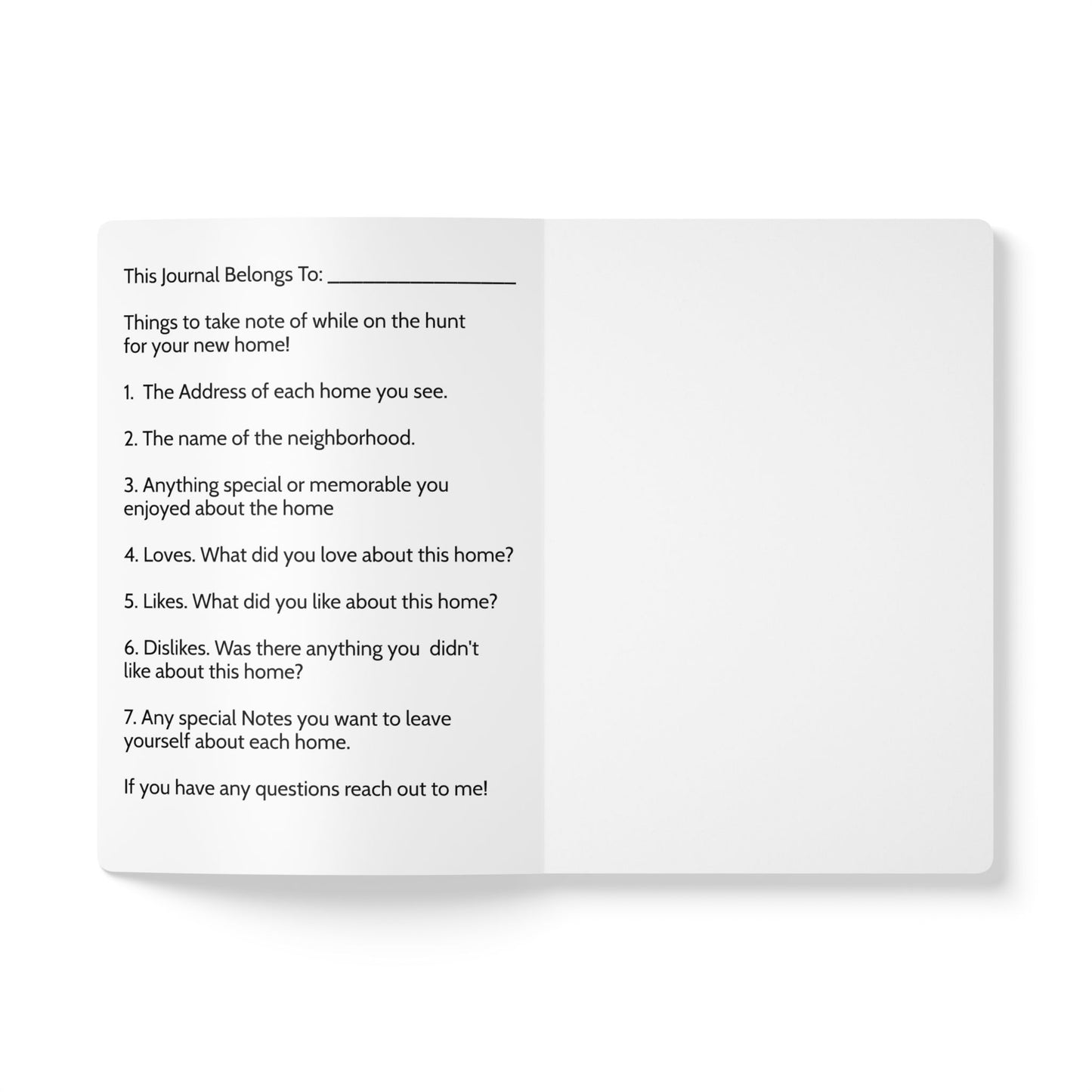 Home Buyer's Journal - Realtor Assistance & Planning Guide