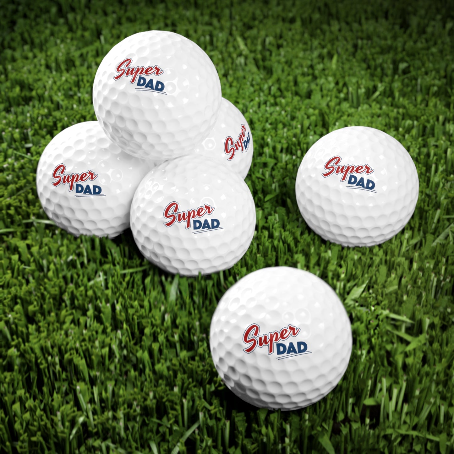 Super Dad Golf Balls - 6 Pack - Perfect Gift for Father's Day and Golf Lovers