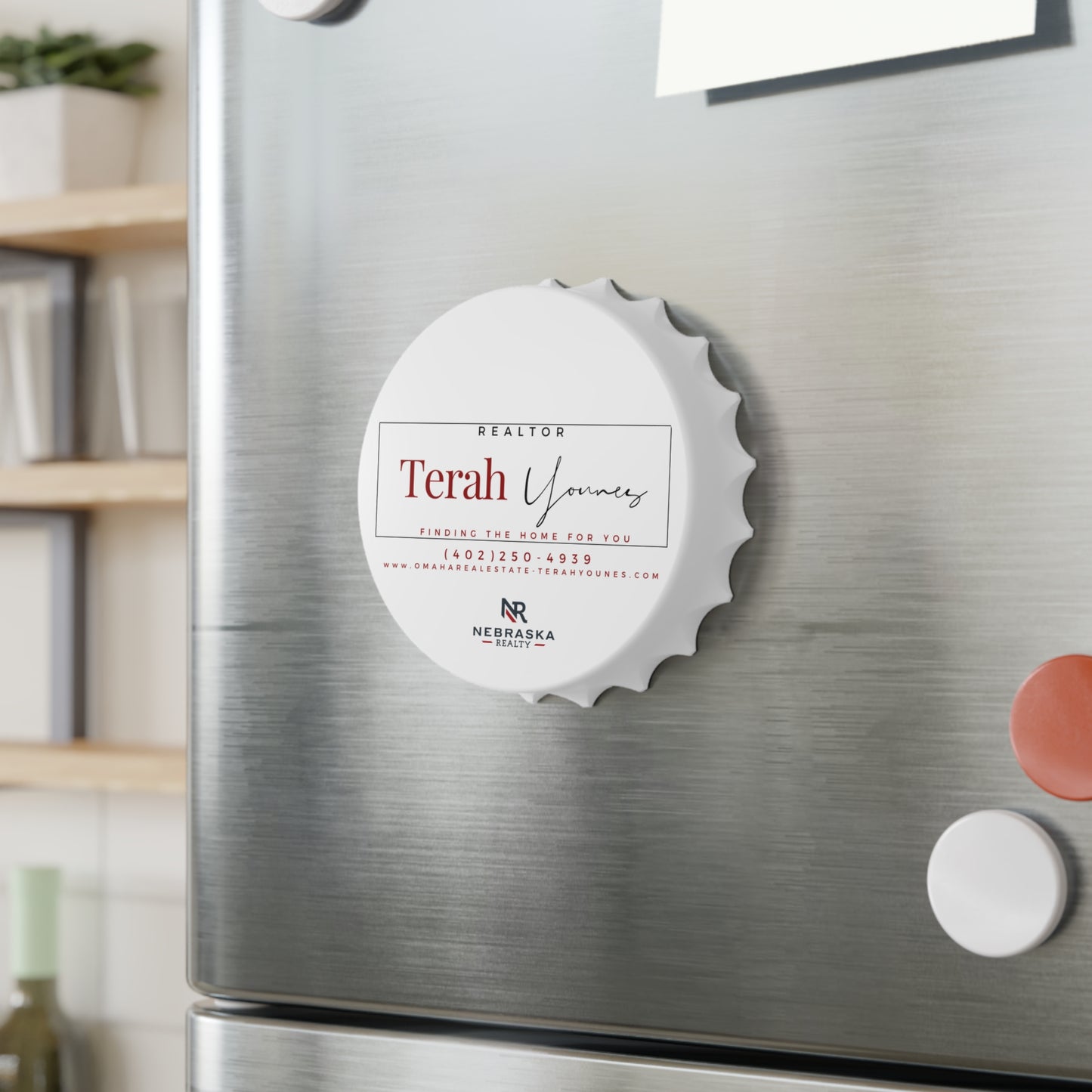 Custom Realtor Bottle Opener - Unique Housewarming Gift for New Homeowners - Personalized for Terah Younes