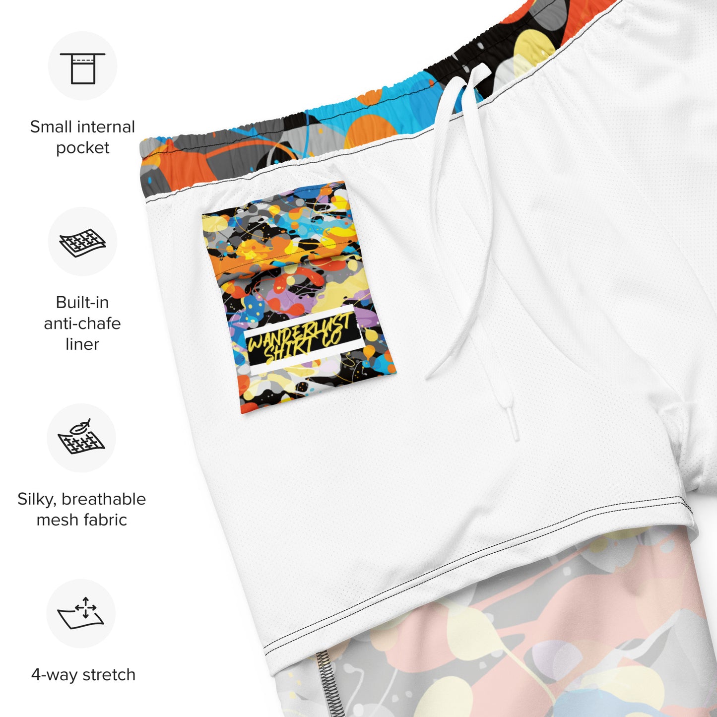 MultiColor Men's swim trunks