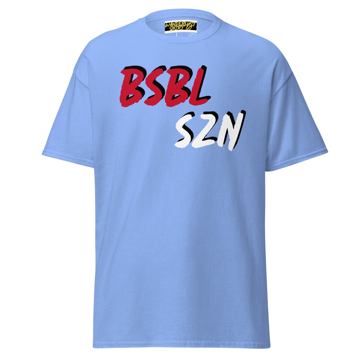 Baseball Season - Red/White Print - Men's classic tee