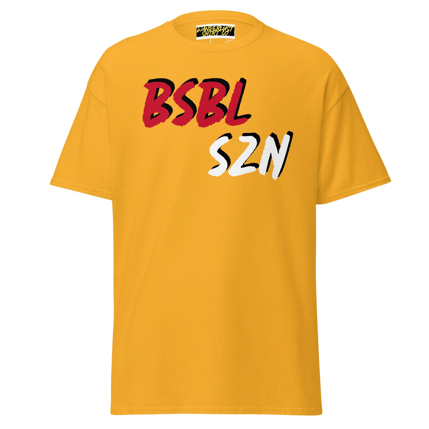 Baseball Season - Red/White Print - Men's classic tee