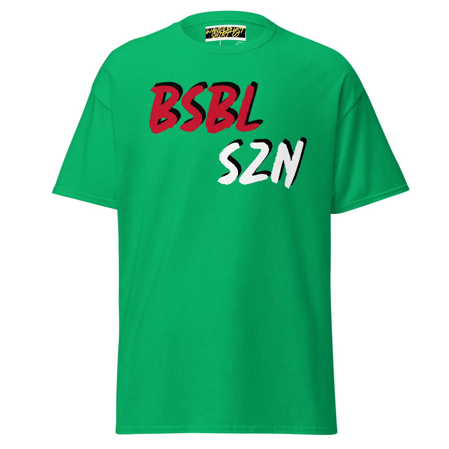 Baseball Season - Red/White Print - Men's classic tee