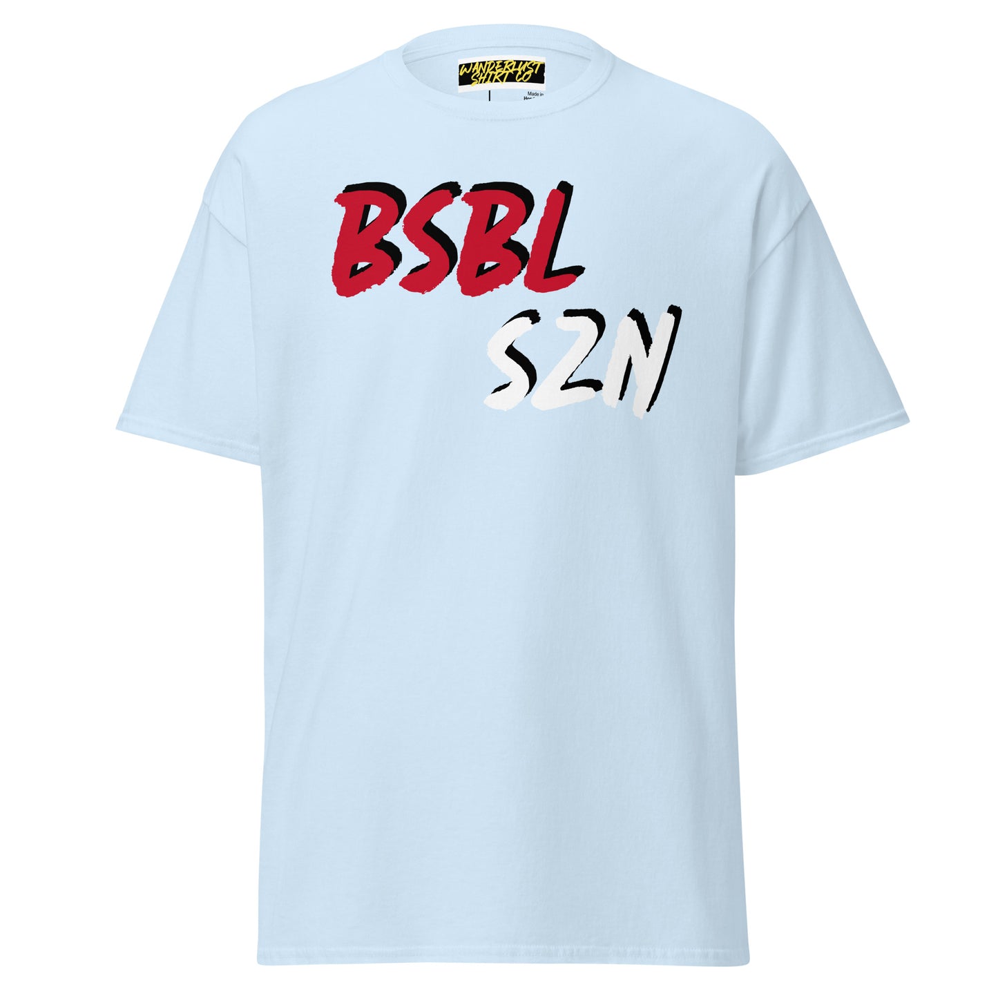 Baseball Season - Red/White Print - Men's classic tee