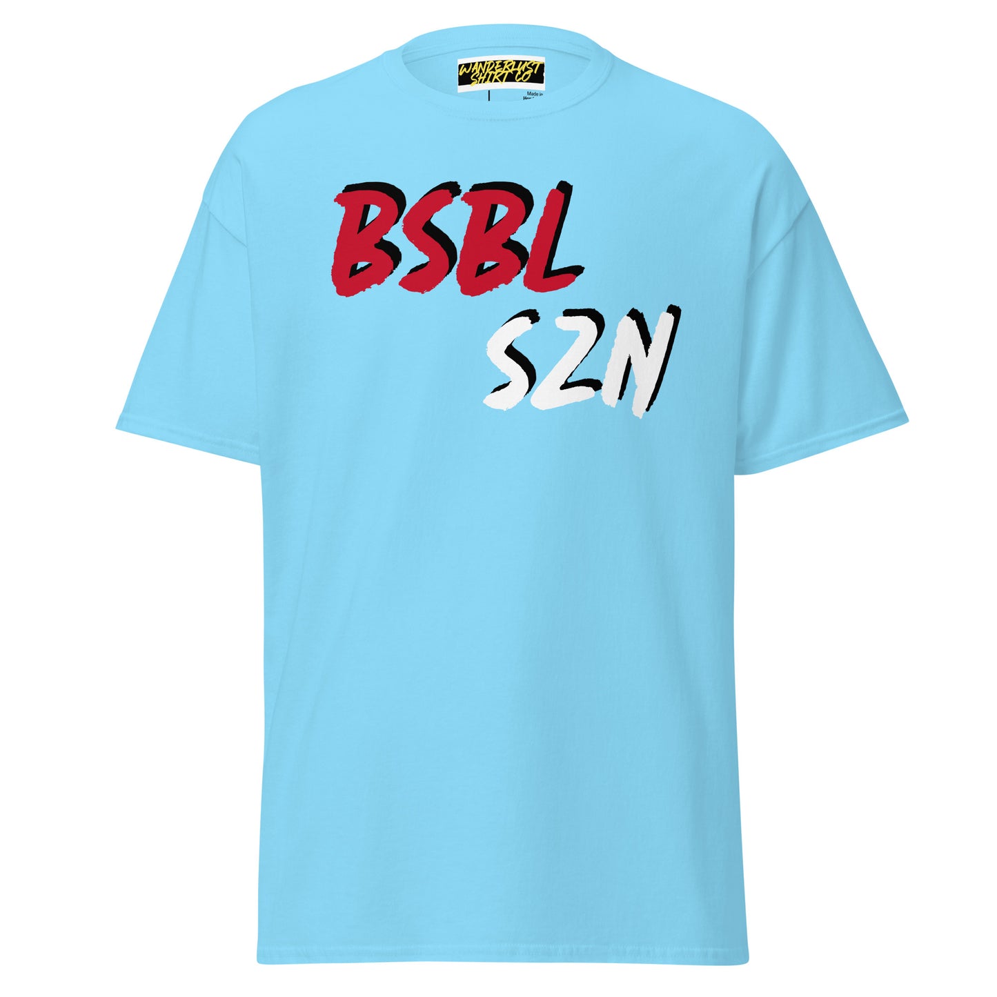 Baseball Season - Red/White Print - Men's classic tee