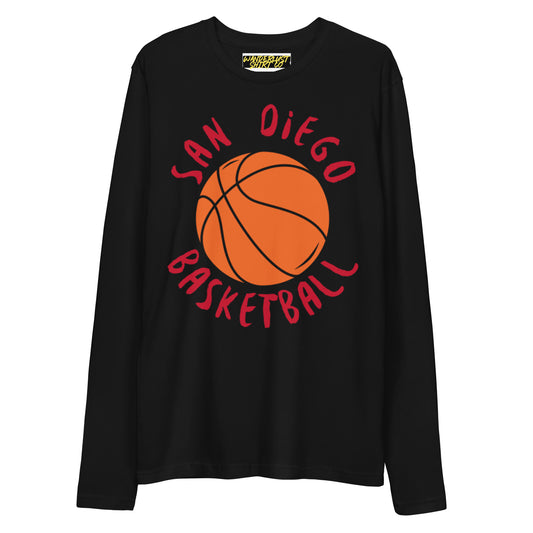 San Diego Basketball - Long Sleeve Fitted Crew