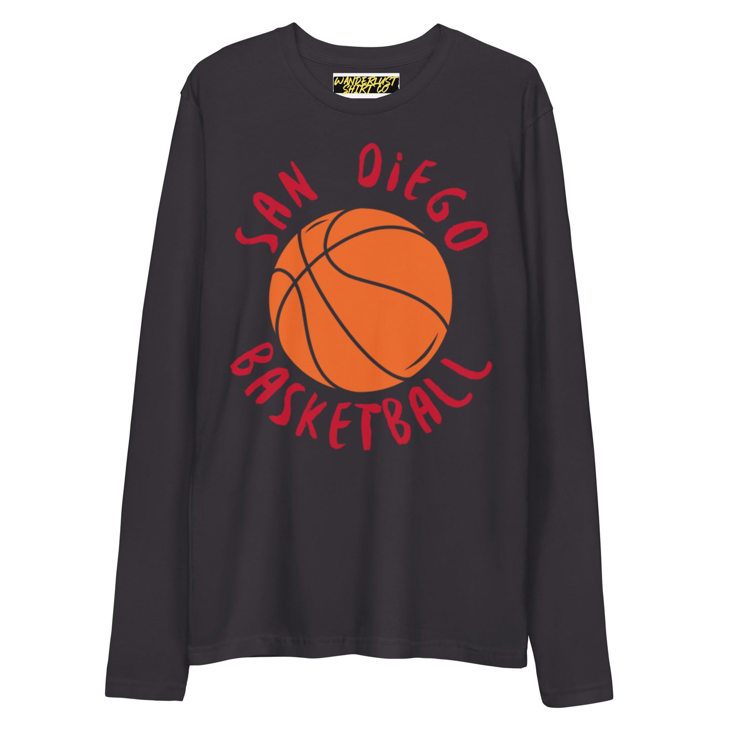 San Diego Basketball - Long Sleeve Fitted Crew