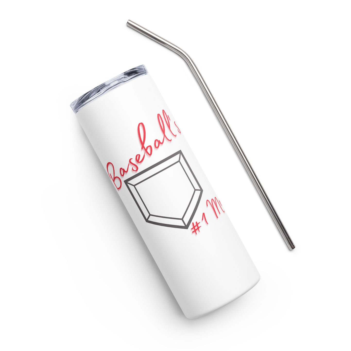 Baseball's #1 Mom - Stainless steel tumbler