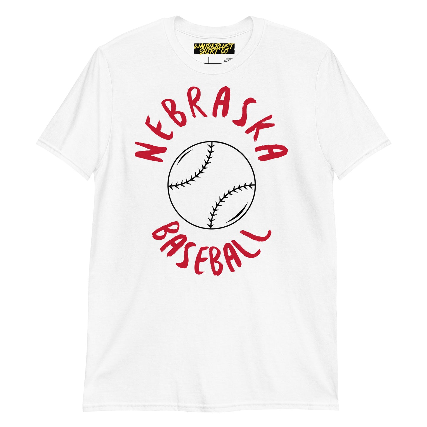 Nebraska Baseball - White - Short-Sleeve Unisex T-Shirt
