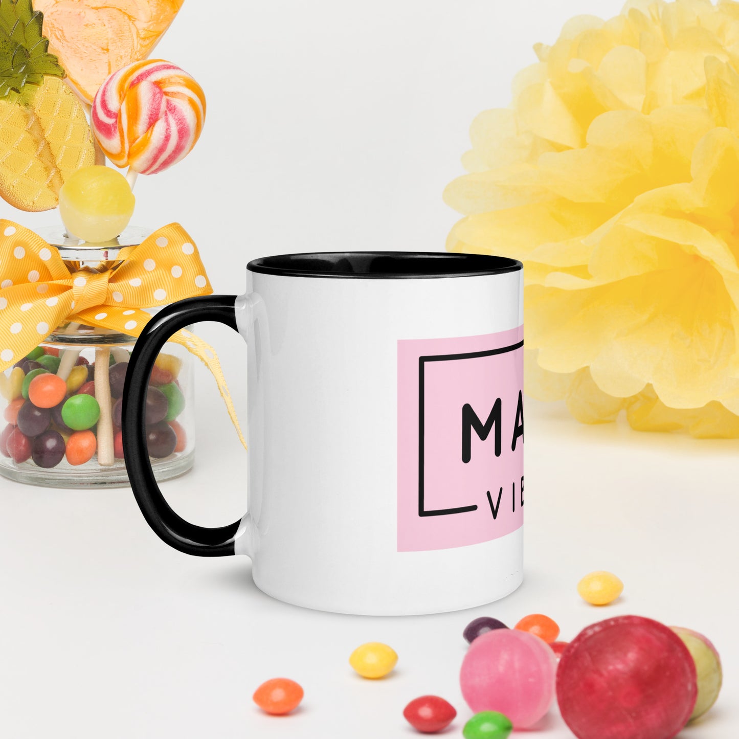 Mama Vibes Coffee Mug with Color Inside - Mom Mother