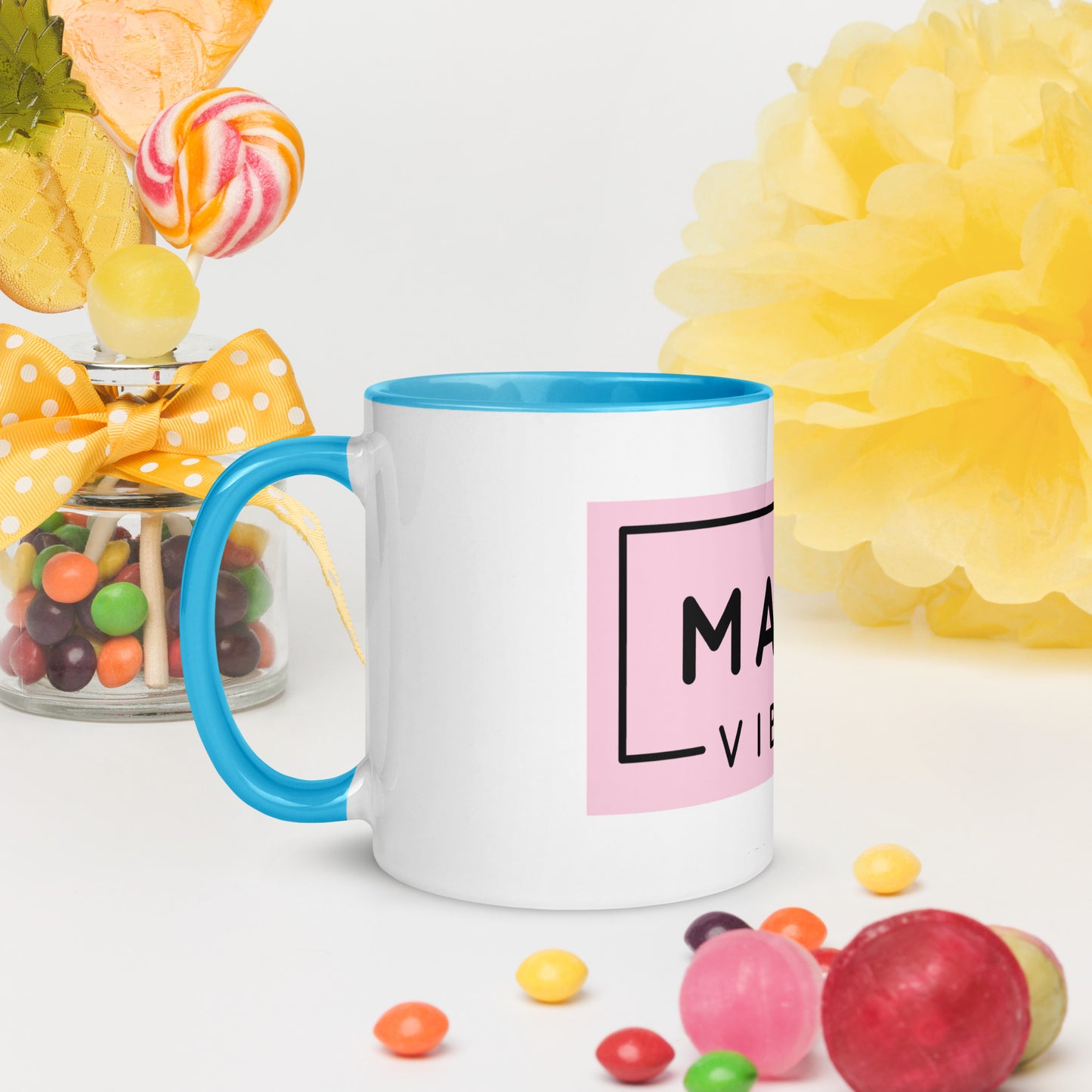 Mama Vibes Coffee Mug with Color Inside - Mom Mother