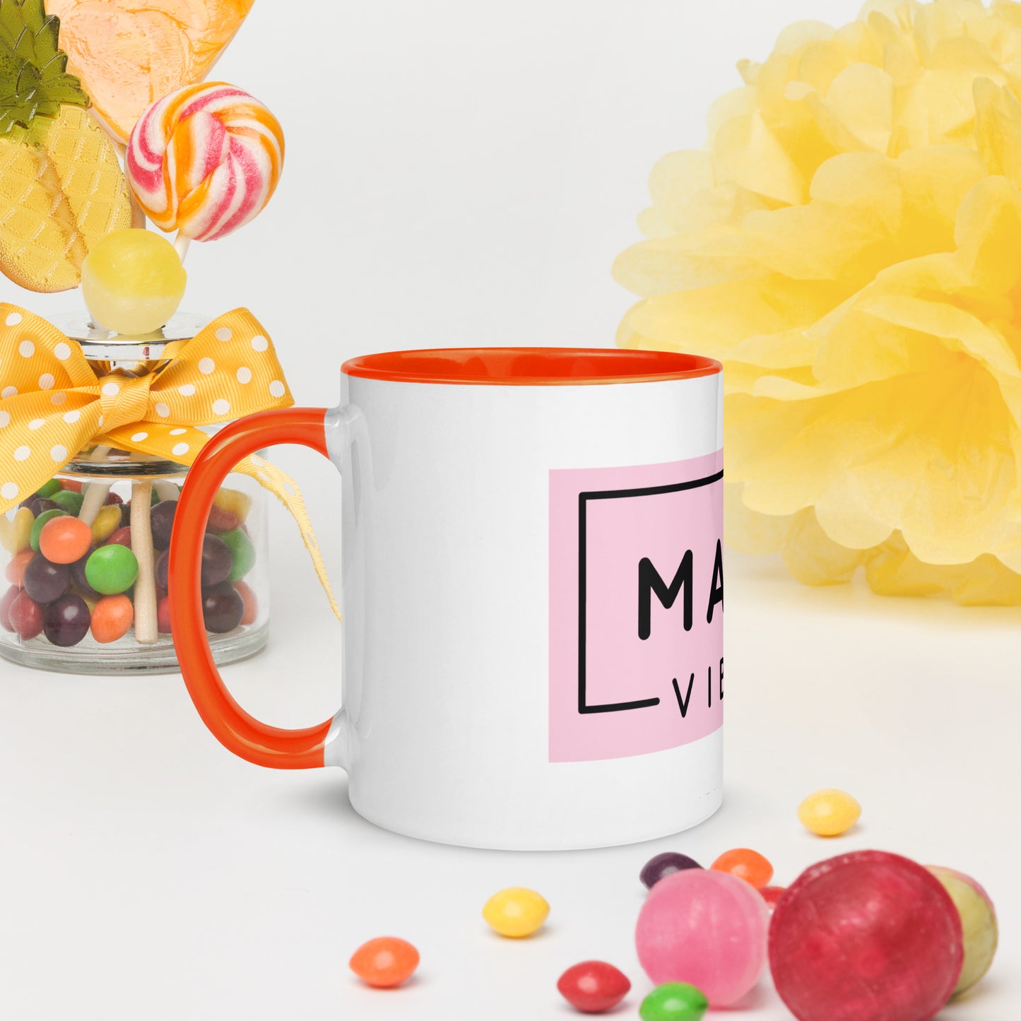 Mama Vibes Coffee Mug with Color Inside - Mom Mother