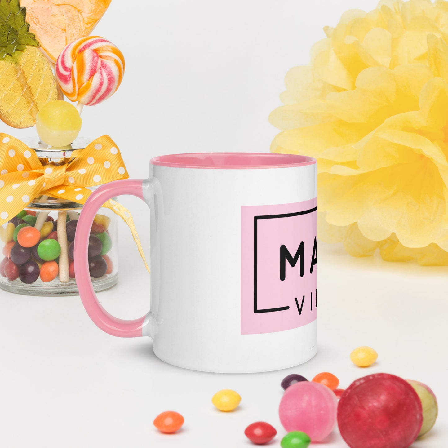 Mama Vibes Coffee Mug with Color Inside - Mom Mother