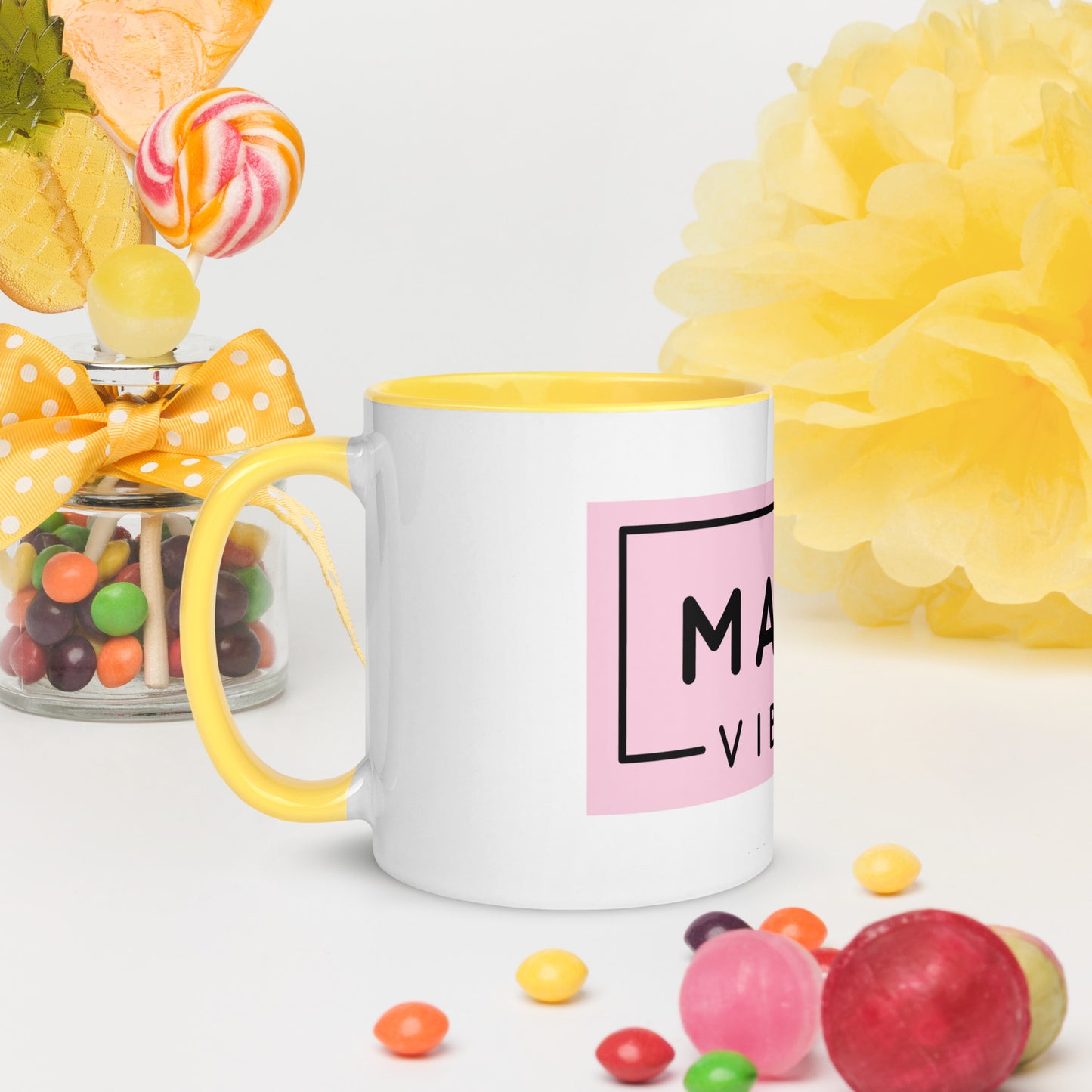 Mama Vibes Coffee Mug with Color Inside - Mom Mother