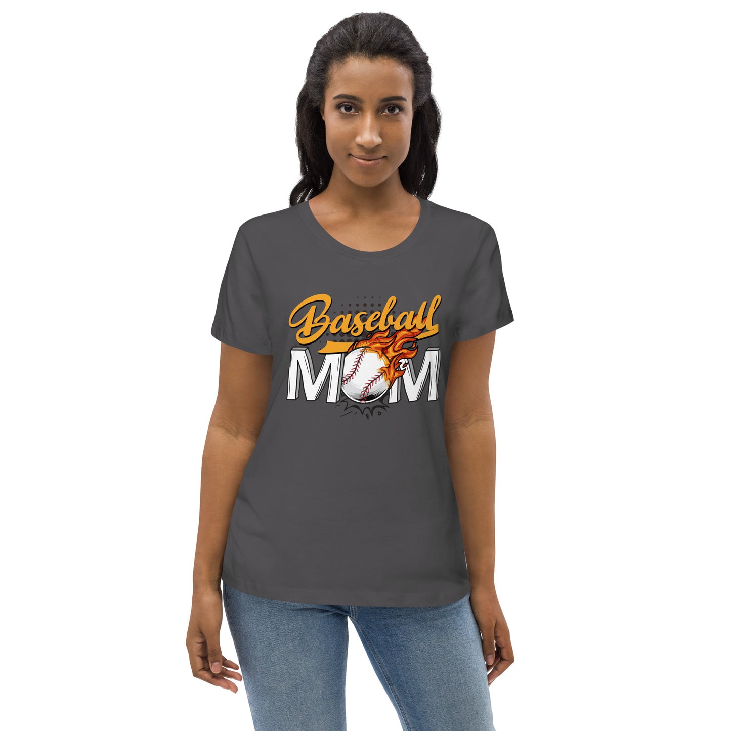 Baseball MOM - Baseball Mom / Mother - Women's fitted eco tee
