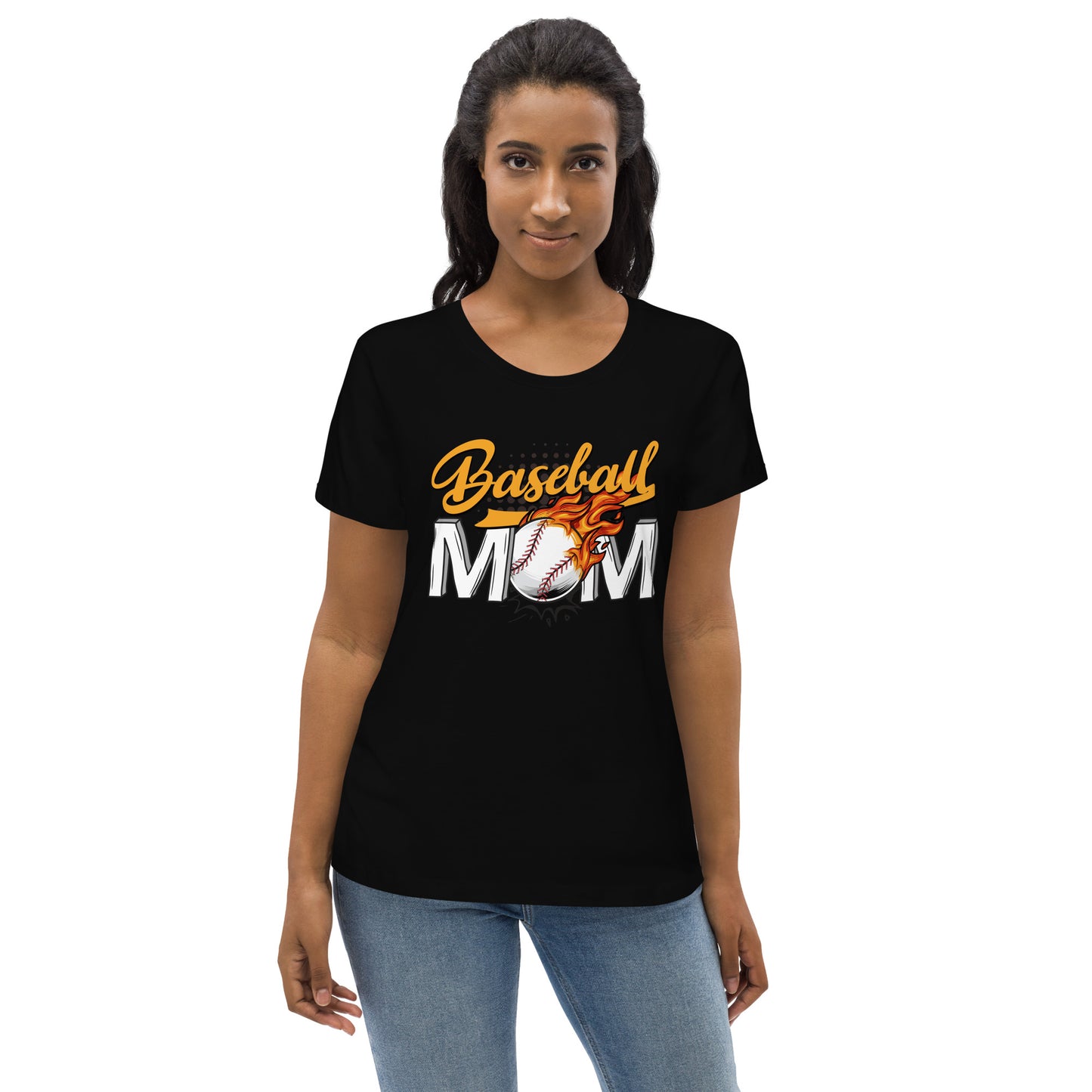 Baseball MOM - Baseball Mom / Mother - Women's fitted eco tee