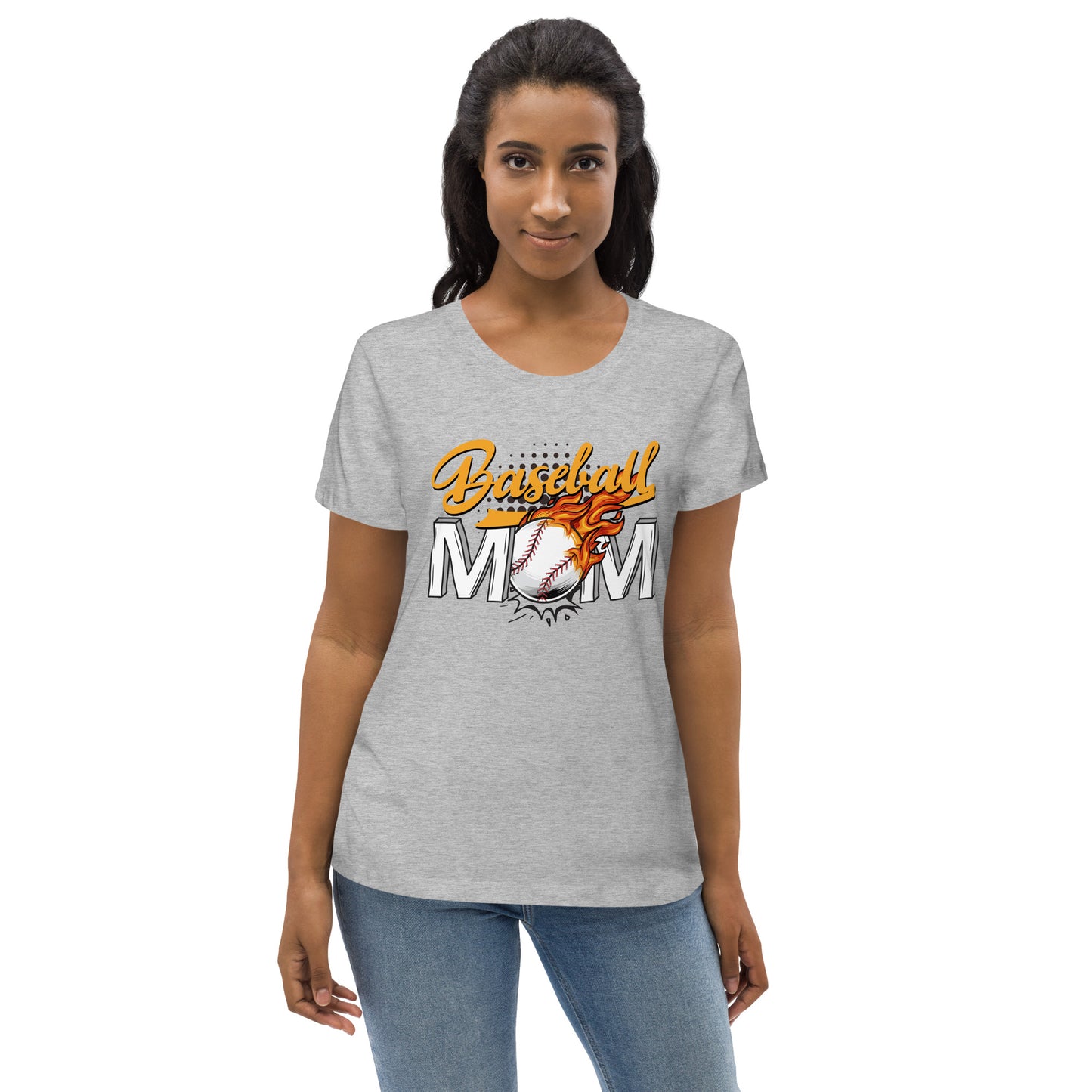 Baseball MOM - Baseball Mom / Mother - Women's fitted eco tee