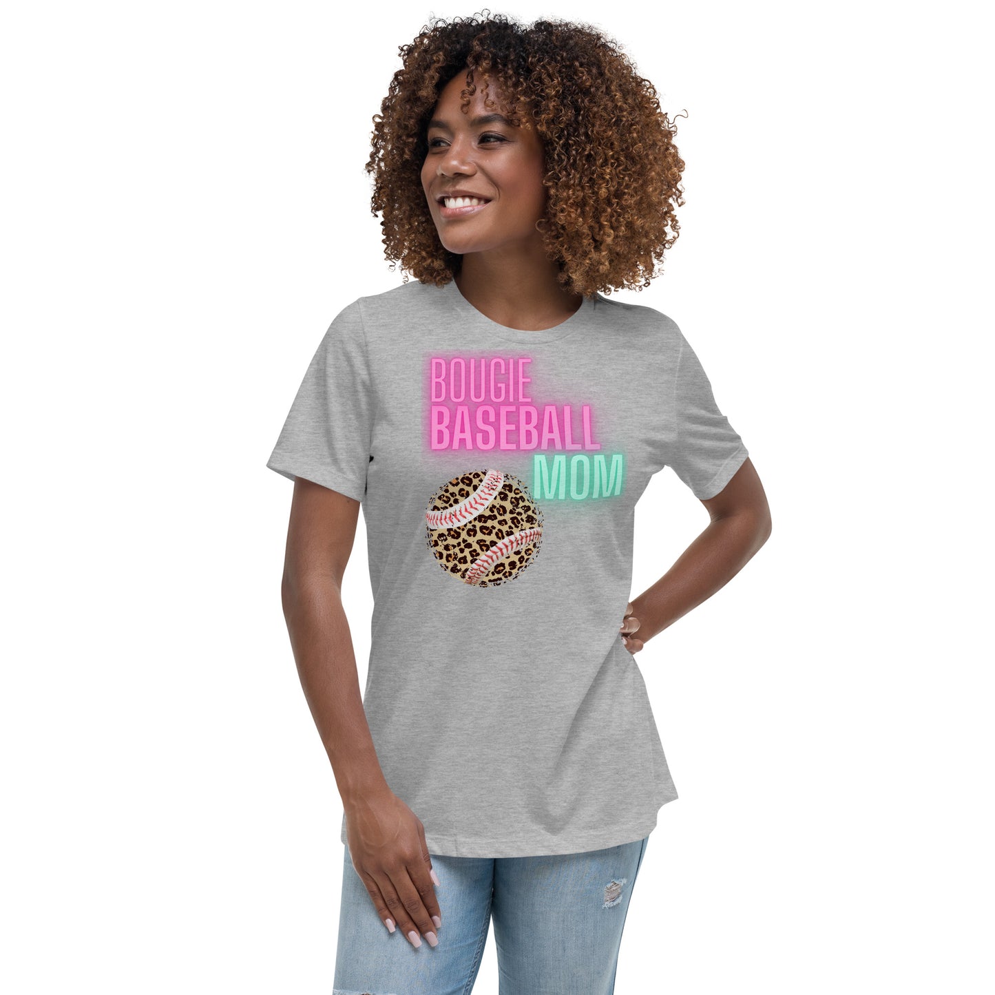 Bougie Baseball Mom - Women's Relaxed T-Shirt