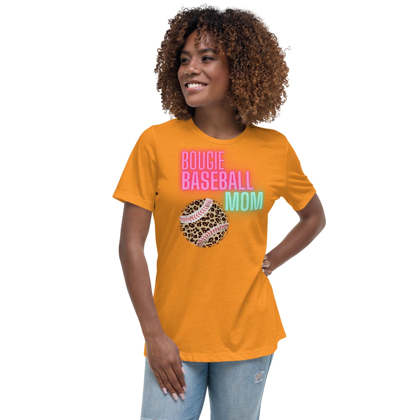 Bougie Baseball Mom - Women's Relaxed T-Shirt