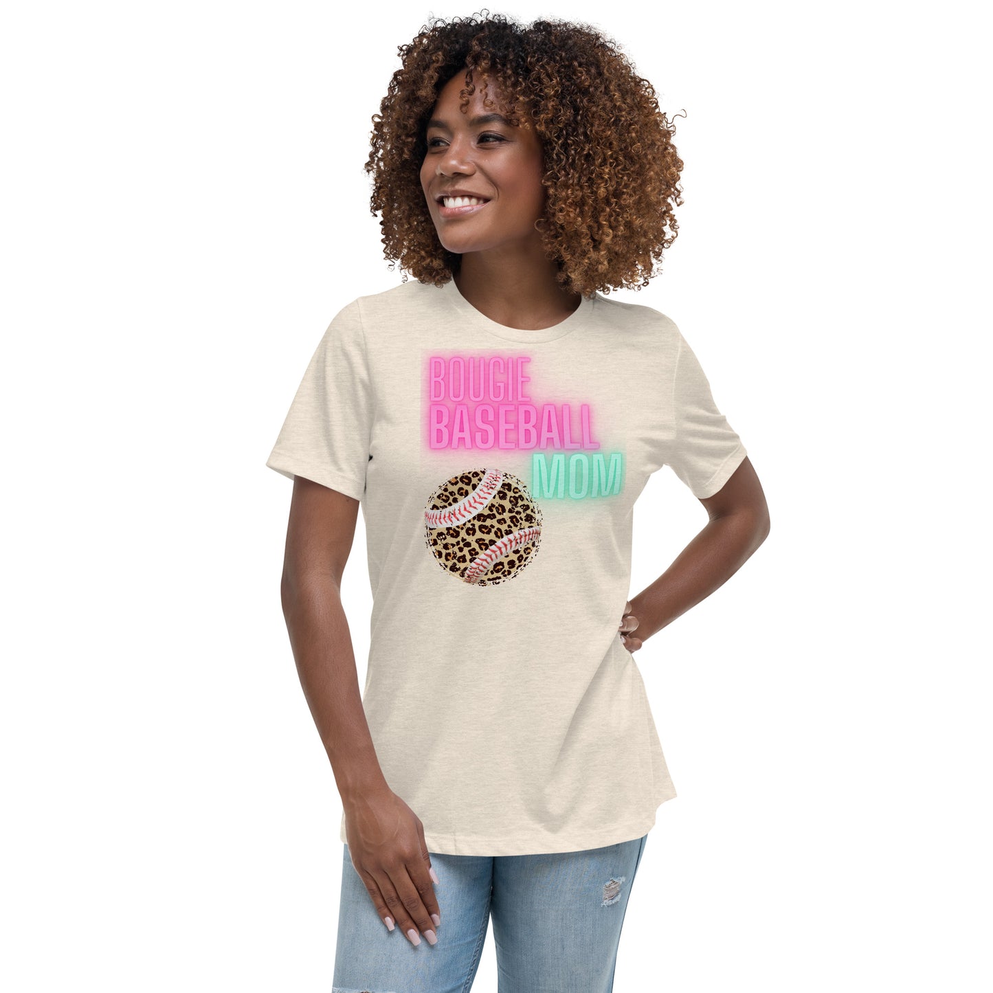 Bougie Baseball Mom - Women's Relaxed T-Shirt