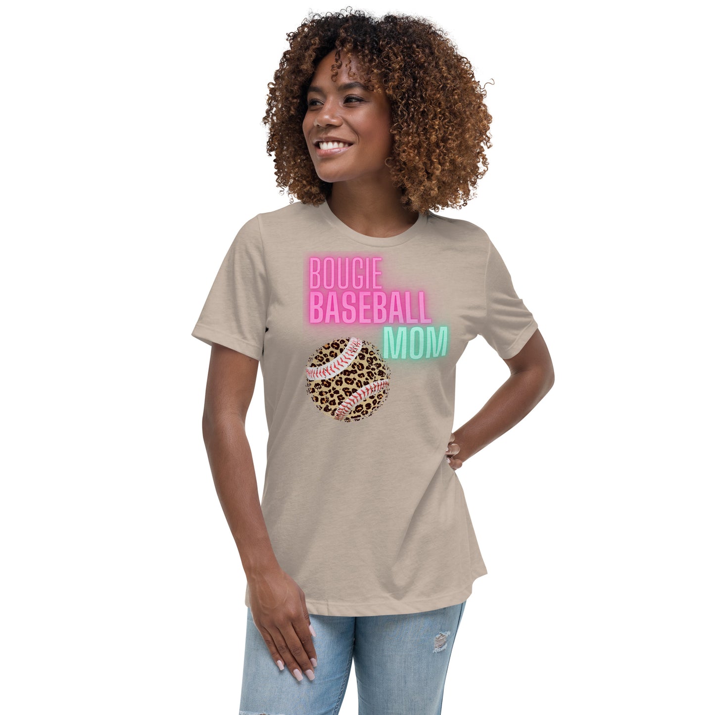Bougie Baseball Mom - Women's Relaxed T-Shirt