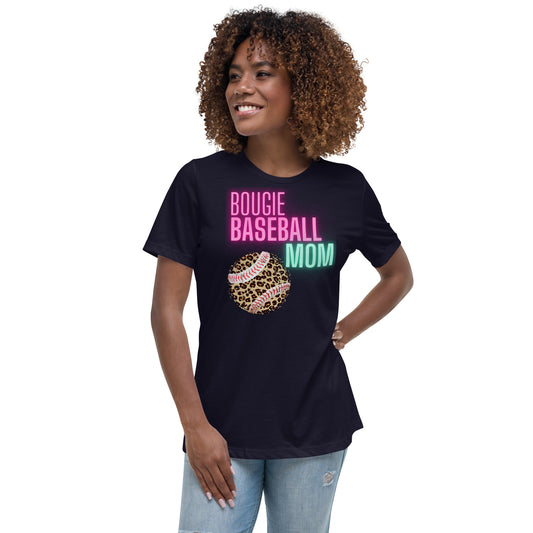Bougie Baseball Mom - Women's Relaxed T-Shirt