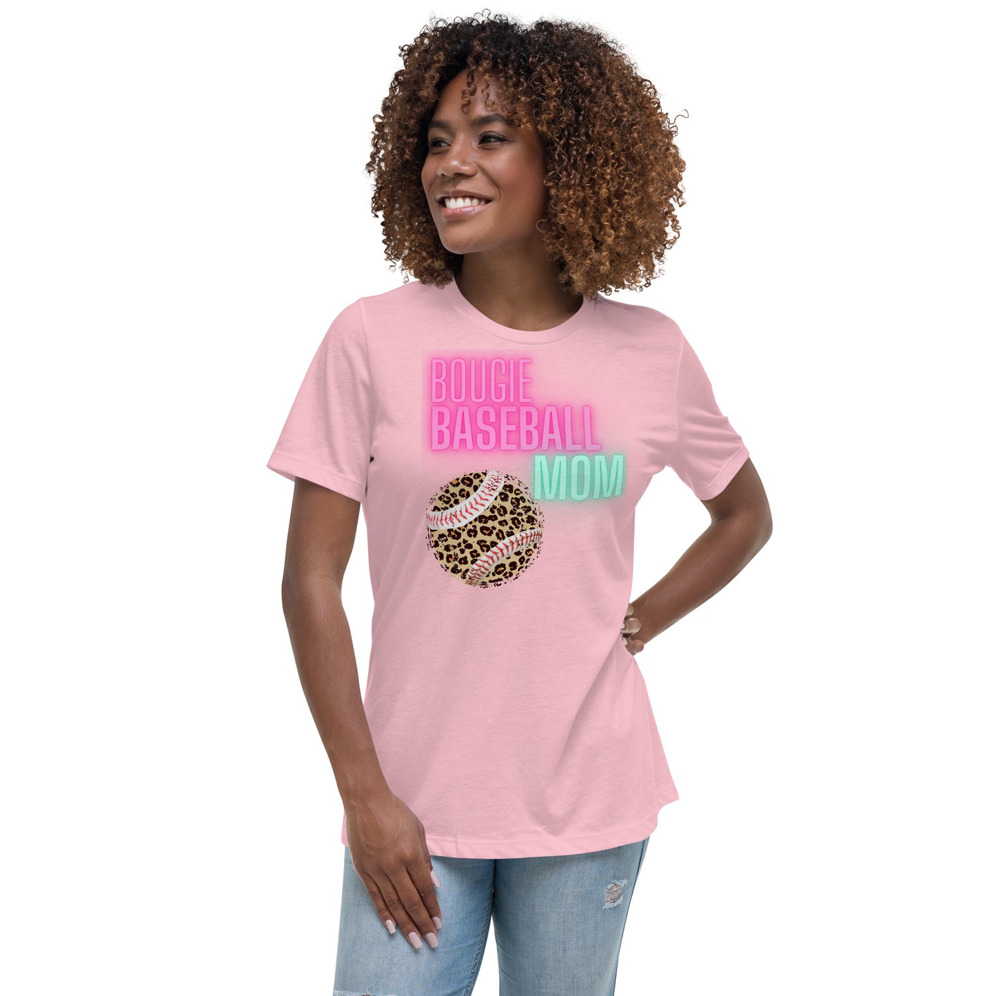 Bougie Baseball Mom - Women's Relaxed T-Shirt