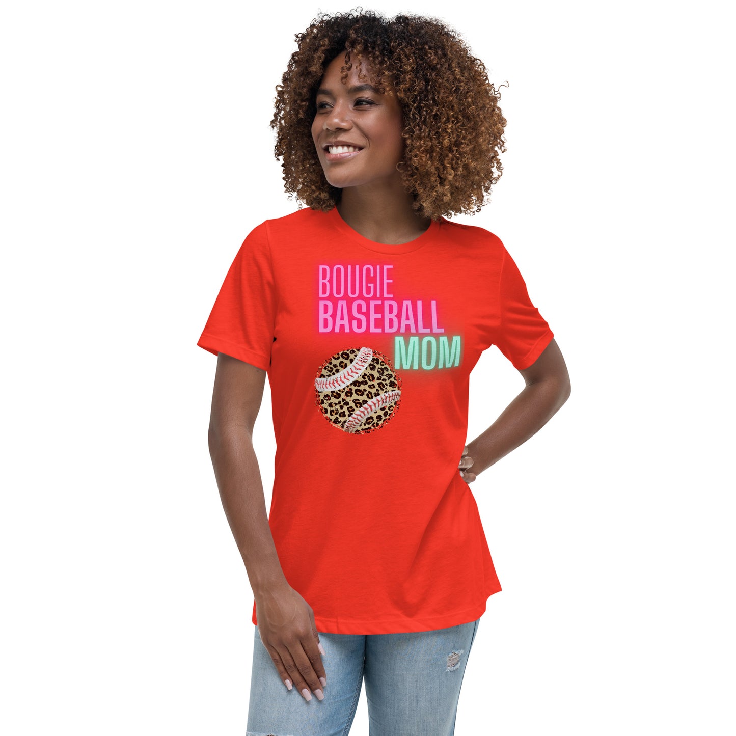 Bougie Baseball Mom - Women's Relaxed T-Shirt