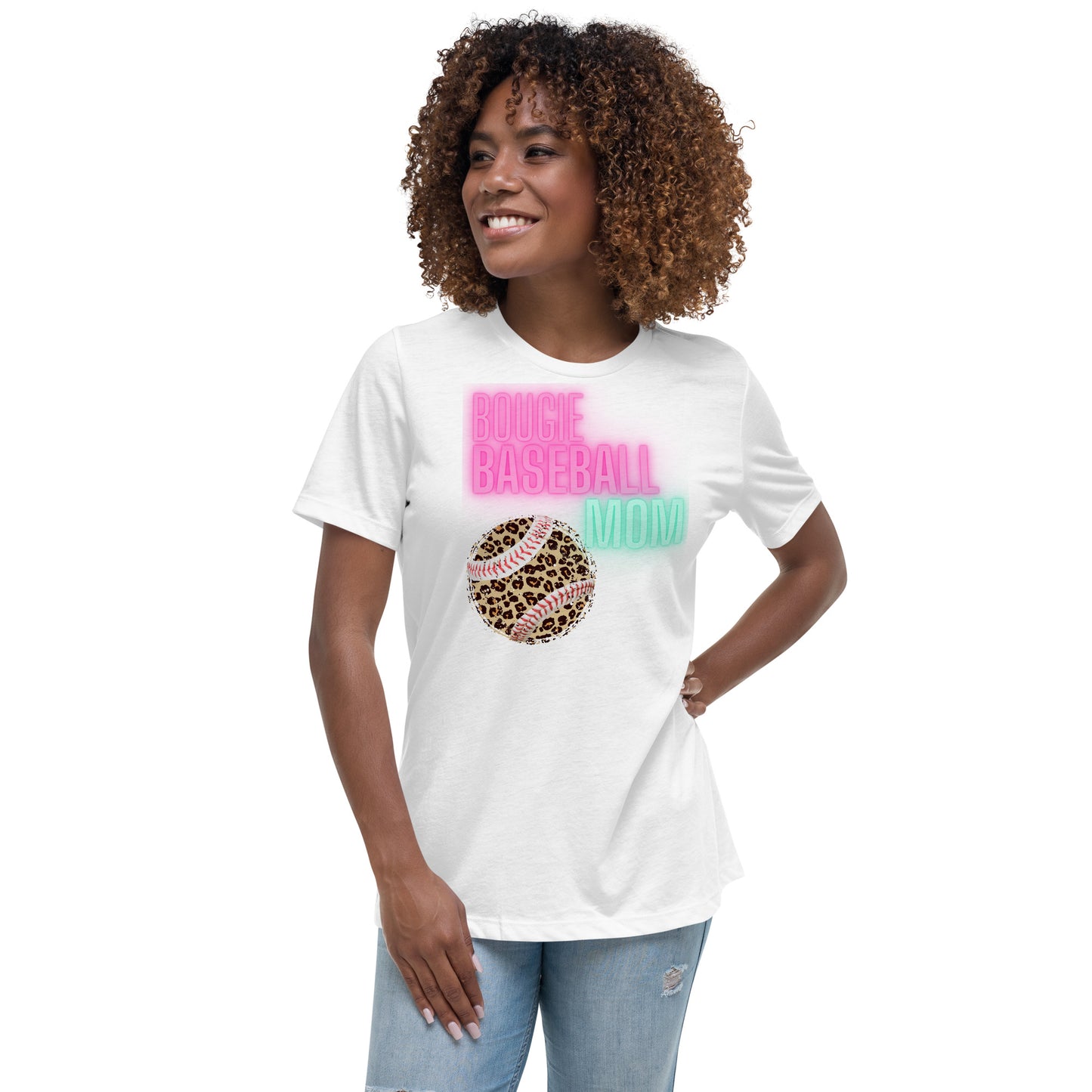 Bougie Baseball Mom - Women's Relaxed T-Shirt