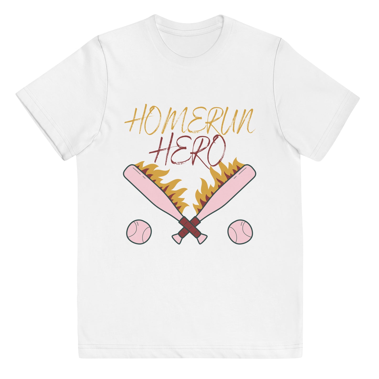 Baseball Homerun Hero Youth jersey t-shirt