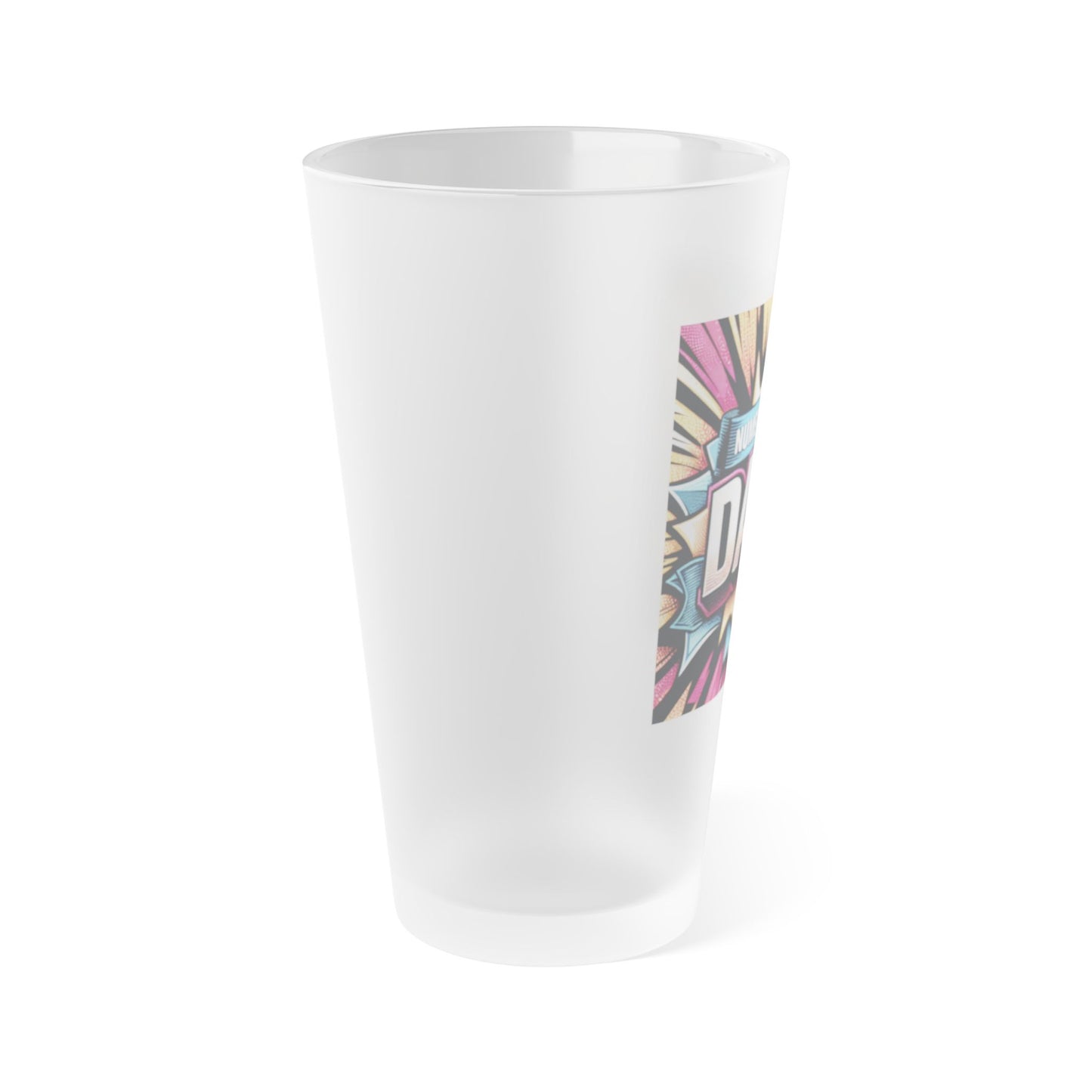 Frosted Pint Glass - Number One Dad Gift Father's Day Gift | 16oz Durable Drinkware