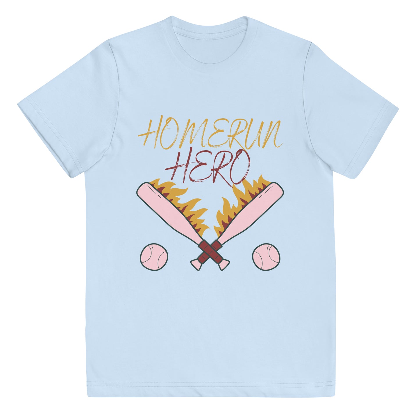 Baseball Homerun Hero Youth jersey t-shirt